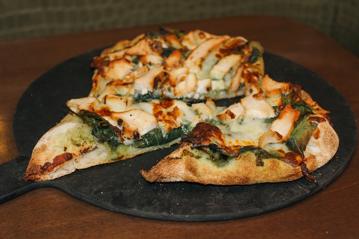 Grilled Chicken Pesto Flatbread